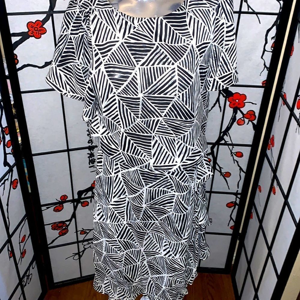 Retro style Black and white Dress size 12.